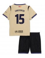 Barcelona Andreas Christensen #15 Vieraspaita Lasten 2025-26 Lyhythihainen (+ shortsit)
